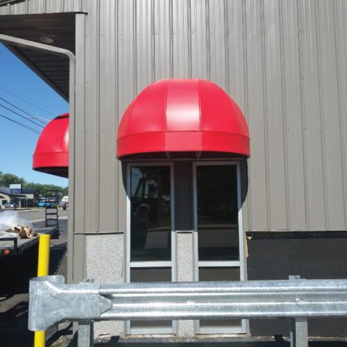 Dome w sign panel-Awning